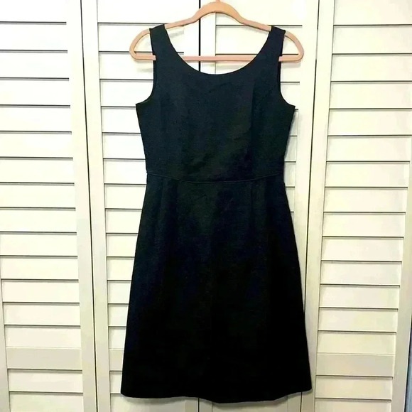 Land’s End Scoop Neck Sleeveless A-Line Dress Size 6P Black - Picture 1 of 8